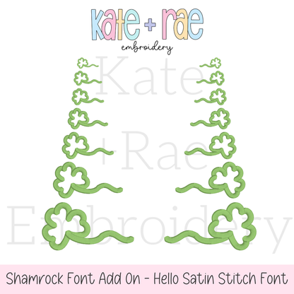 Shamrock Font Add On Embroidery Design