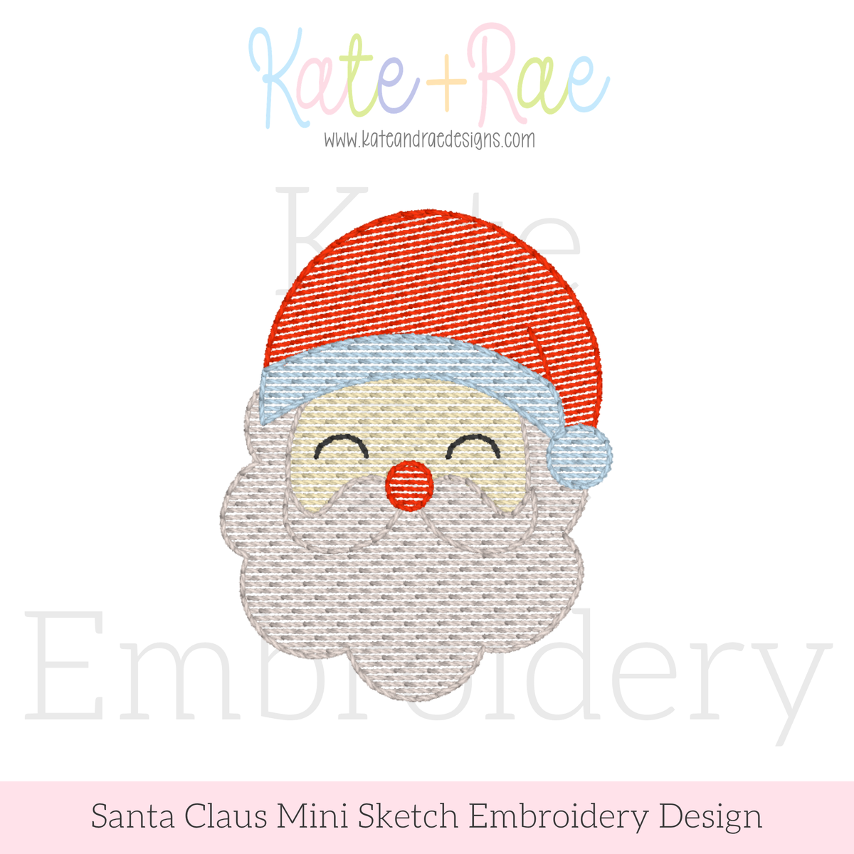 Santa Claus Mini Sketch Stitch Embroidery Design