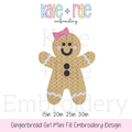 Gingerbread Girl Mini Fill Embroidery Design