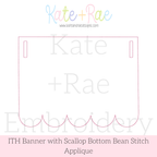 Scallop Bottom Bean Stitch Applique Banner In The Hoop Embroidery Design