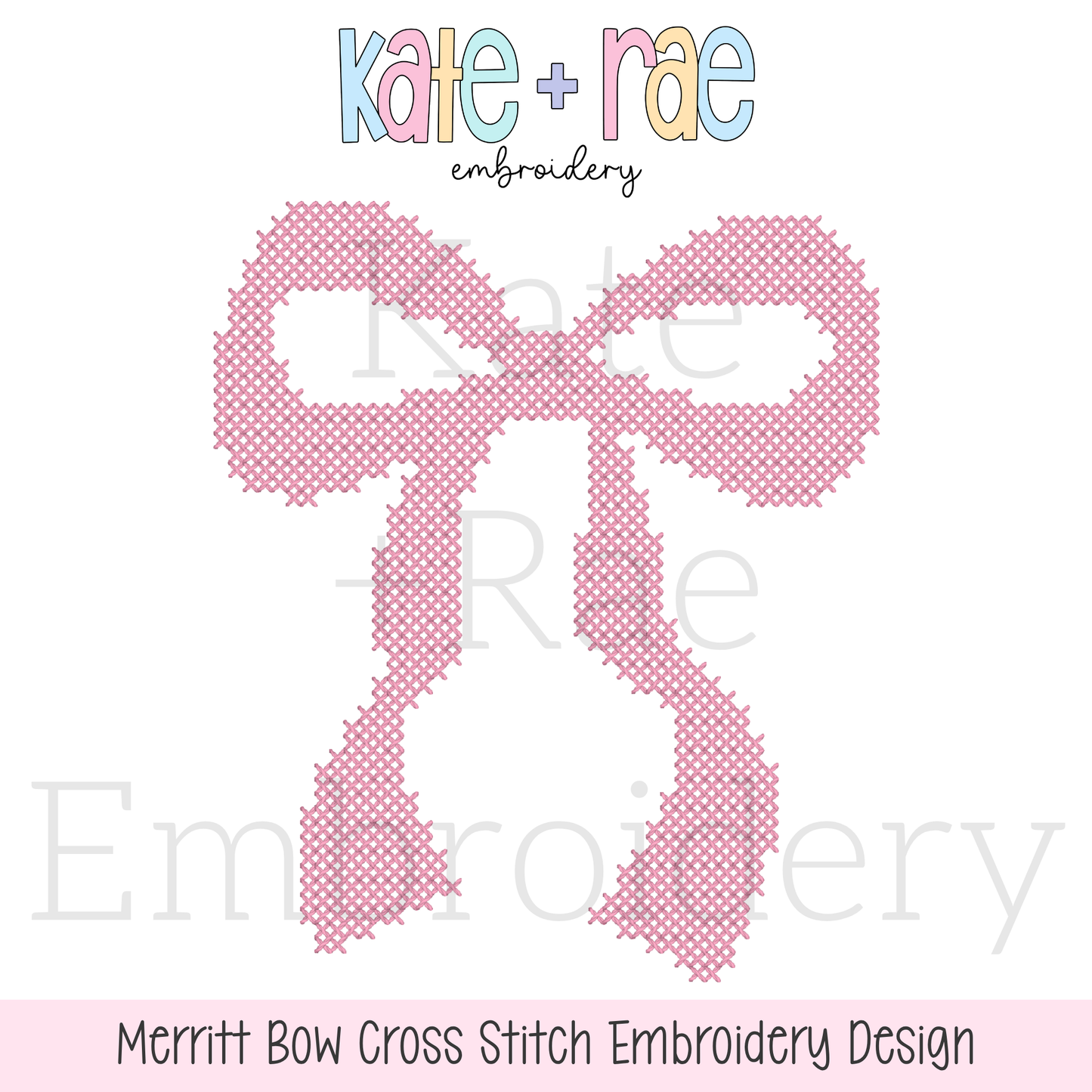 Merritt Bow Cross Stitch Embroidery Design