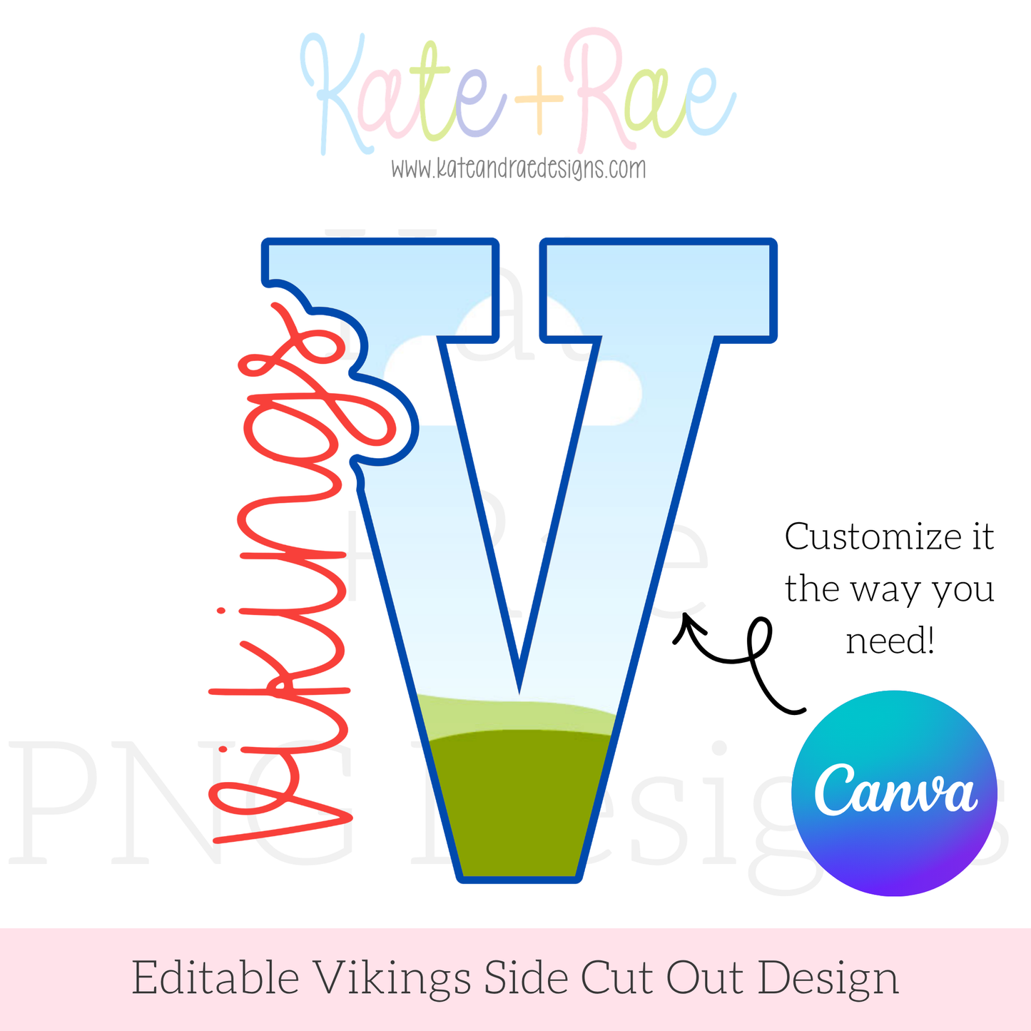Vikings Side Cut Out Canva Frame