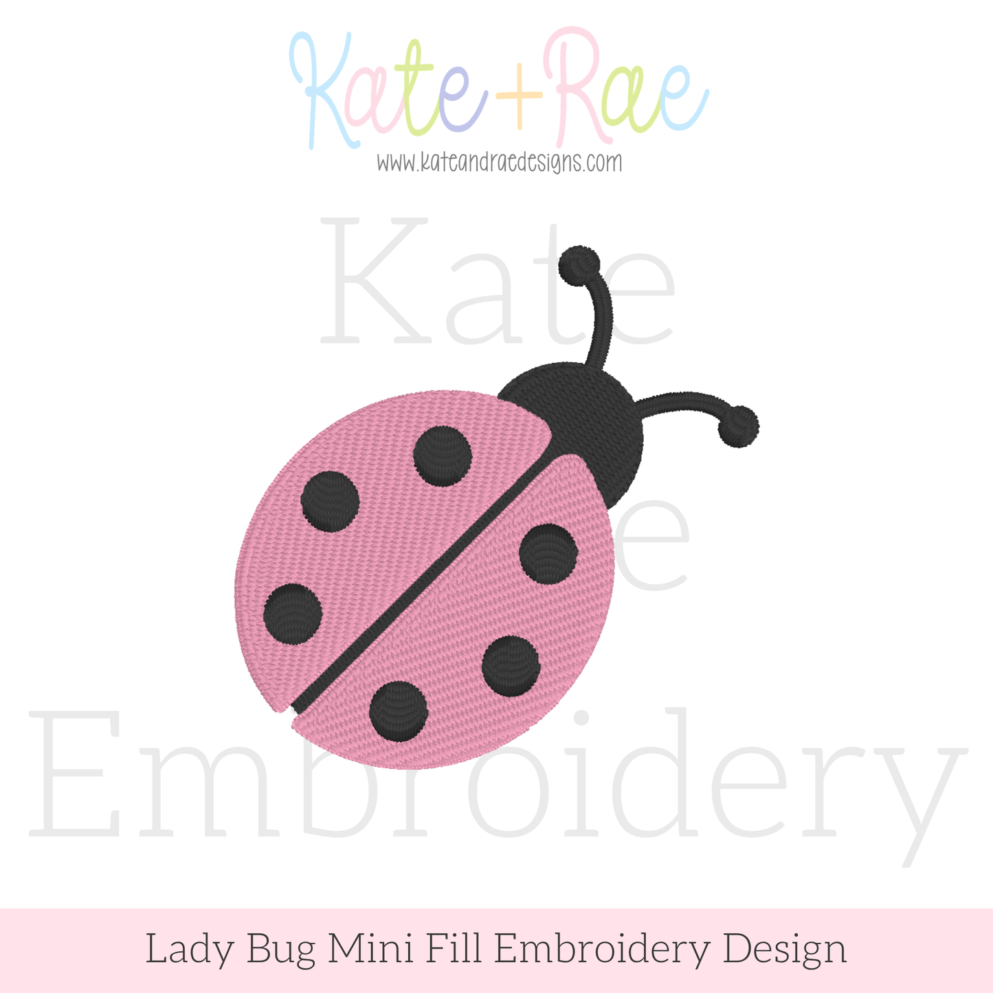 Ladybug Mini Fill Stitch Embroidery Design