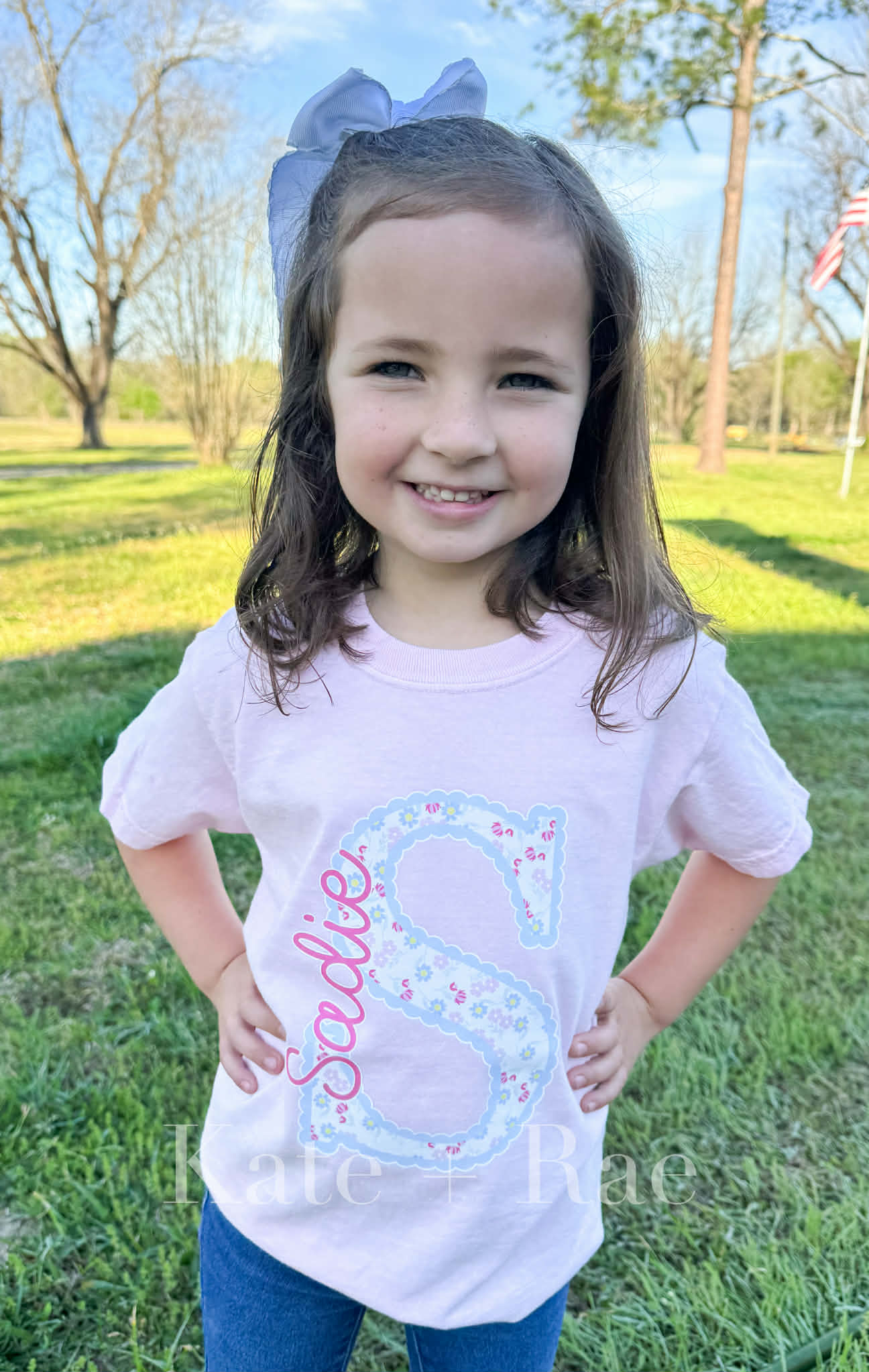 Pink & Lavender Floral Girl's T-Shirt