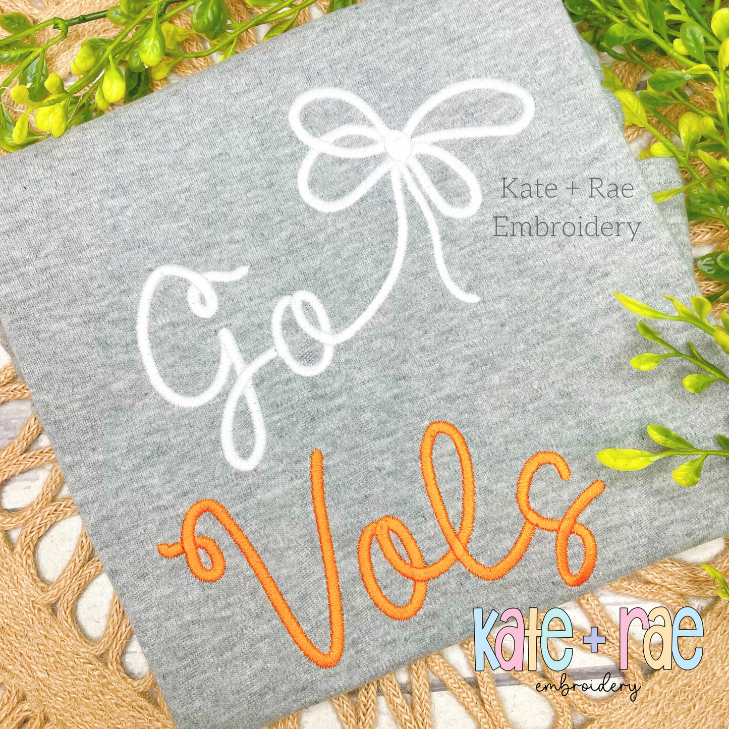 Preppy Go Vols Embroidery Design