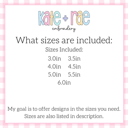One Half Satin Stitch Applique Embroidery Design