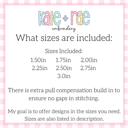 Watermelon Mini Fill Stitch Embroidery Design