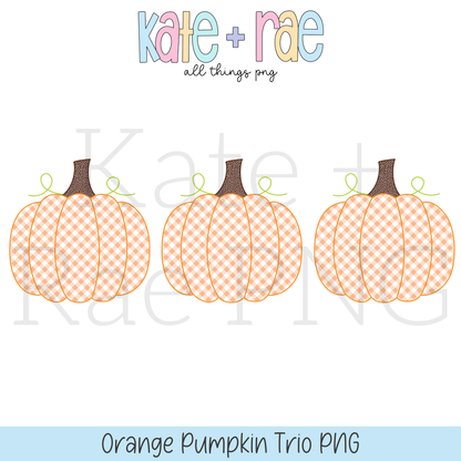 Boy's Orange Pumpkin Trio PNG