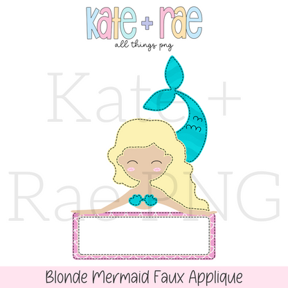 Mermaid Bundle with Name Plate PNG