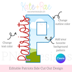 Patriots Side Cut Out Canva Frame