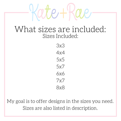 Scallop Circle Monogram Frame with Bow Satin Stitch Applique