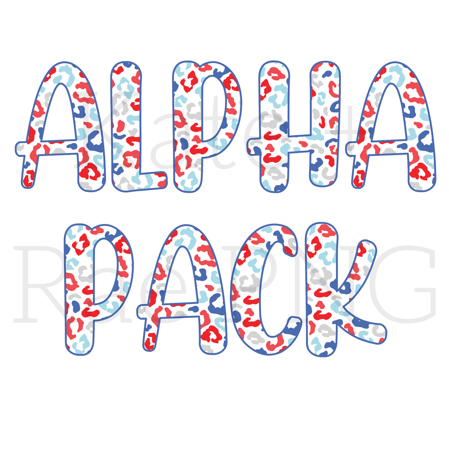 Patriotic Leopard Alpha Pack PNG