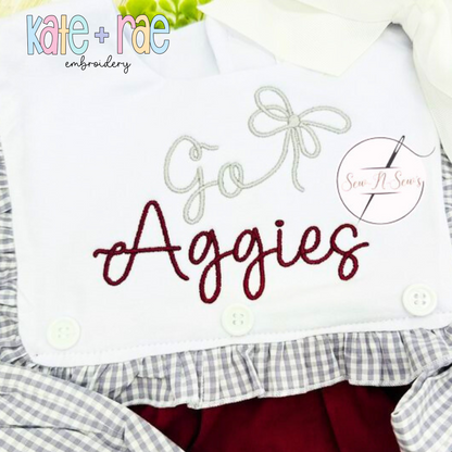 Preppy Satin Stitch Embroidery Font