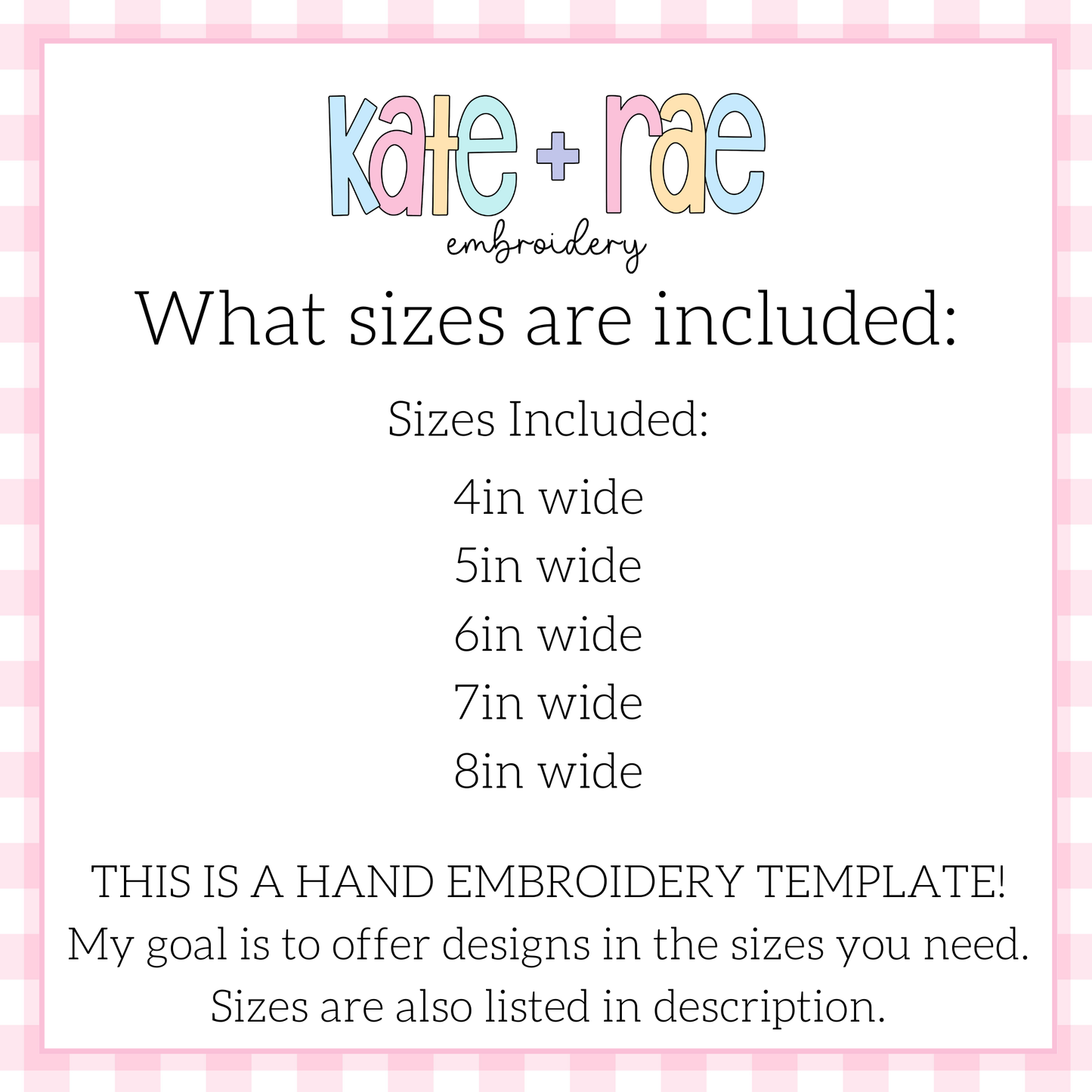 Preppy Big Sister HAND EMBROIDERY PDF Template