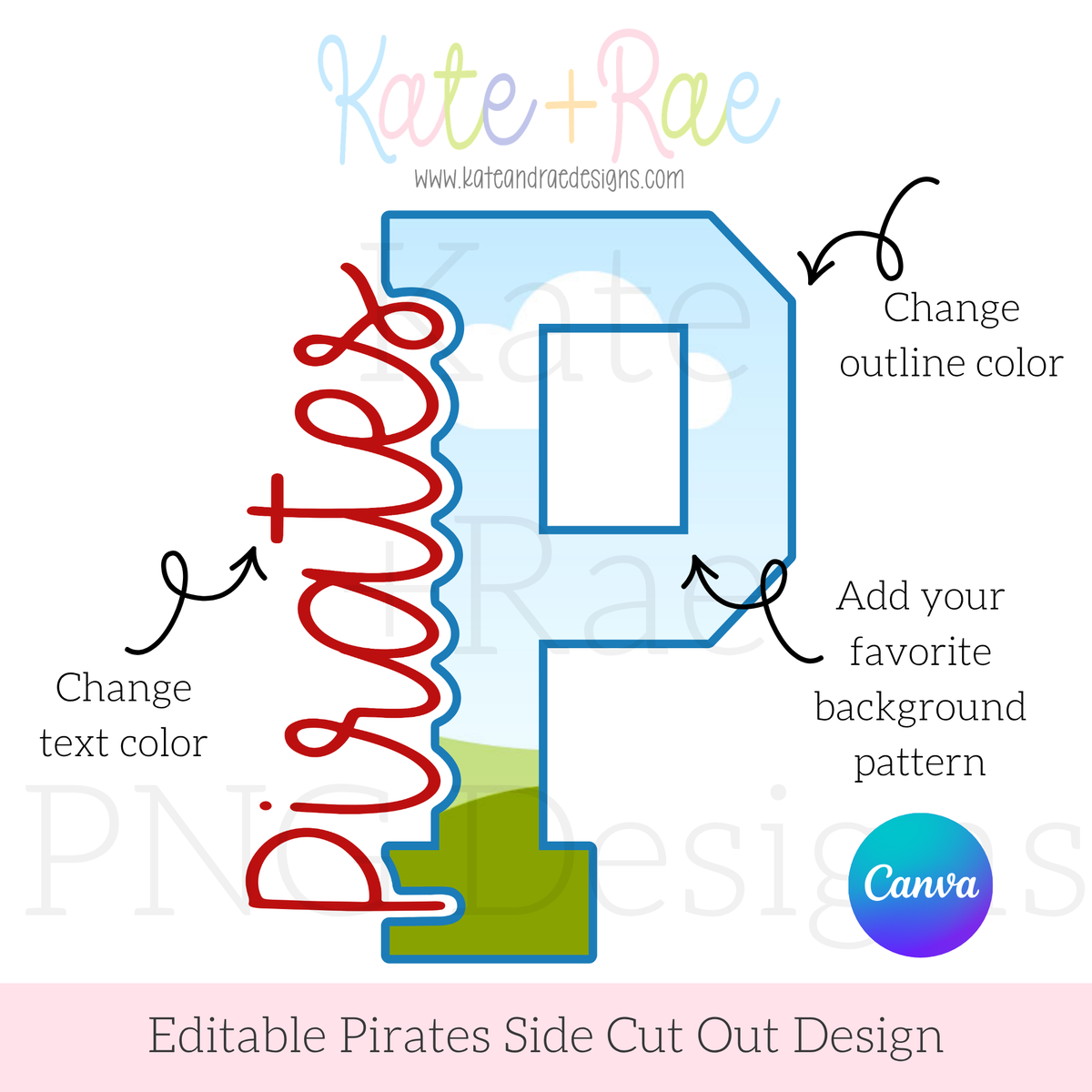 Pirates Side Cut Out Canva Frame