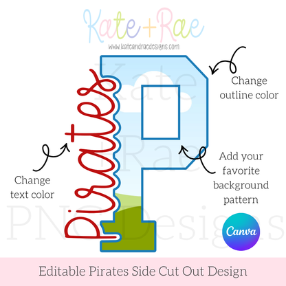 Pirates Side Cut Out Canva Frame