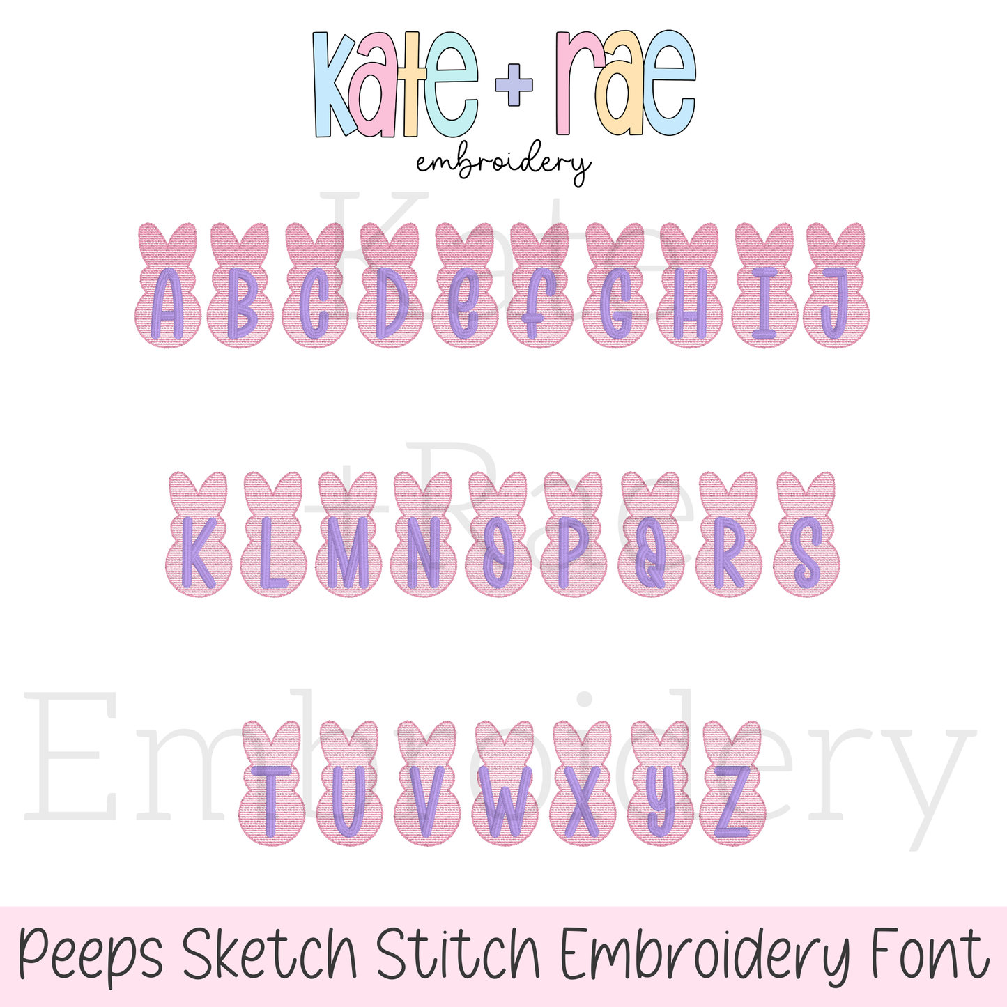 Peeps Sketch Stitch Embroidery Design