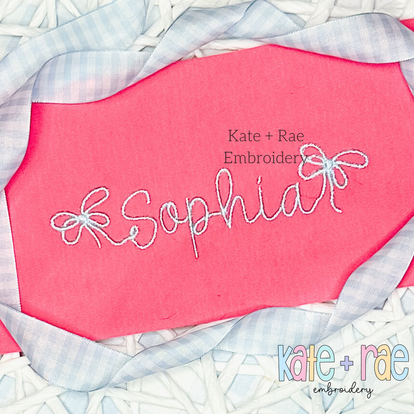 Preppy Satin Stitch Embroidery Font