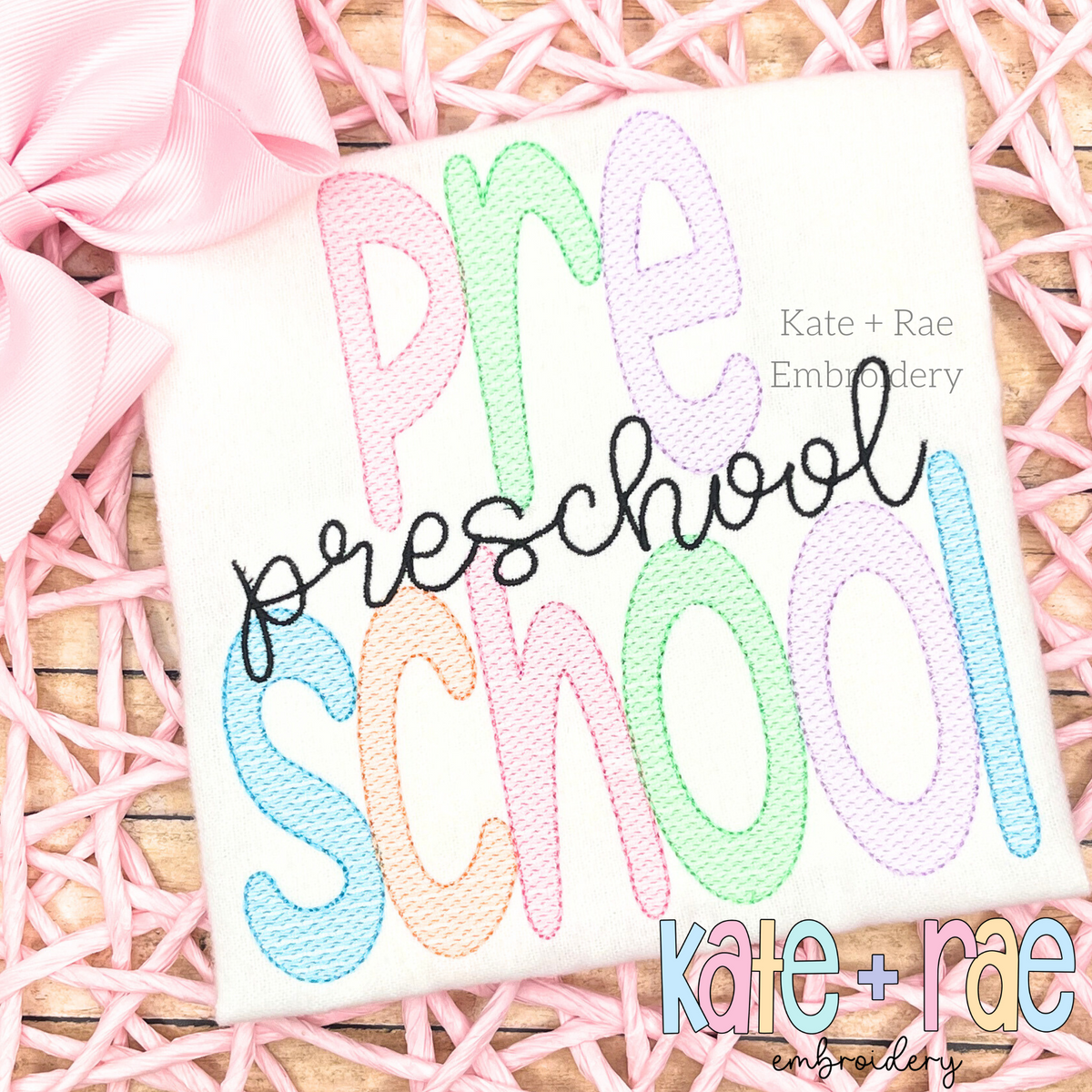 Preschool Sketch Stitch Embroidery Design