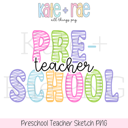Teacher Sketch Style Grade PNG Bundle