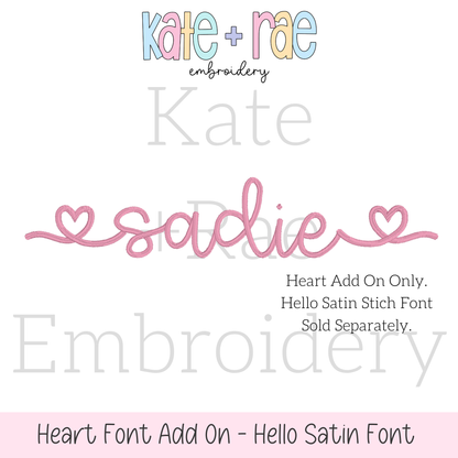 Heart Font Add On Embroidery Design