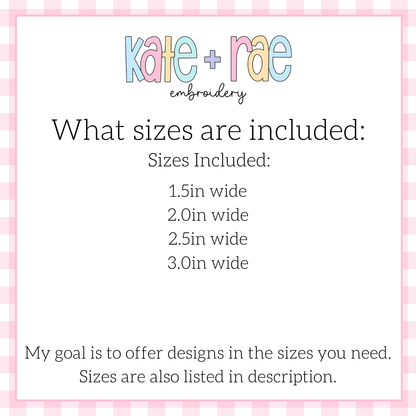Rainbow Mini Fill Embroidery Design