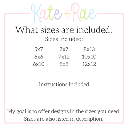 Birth/ Birthday Double Satin Stitch Applique Banner In The Hoop Embroidery Design