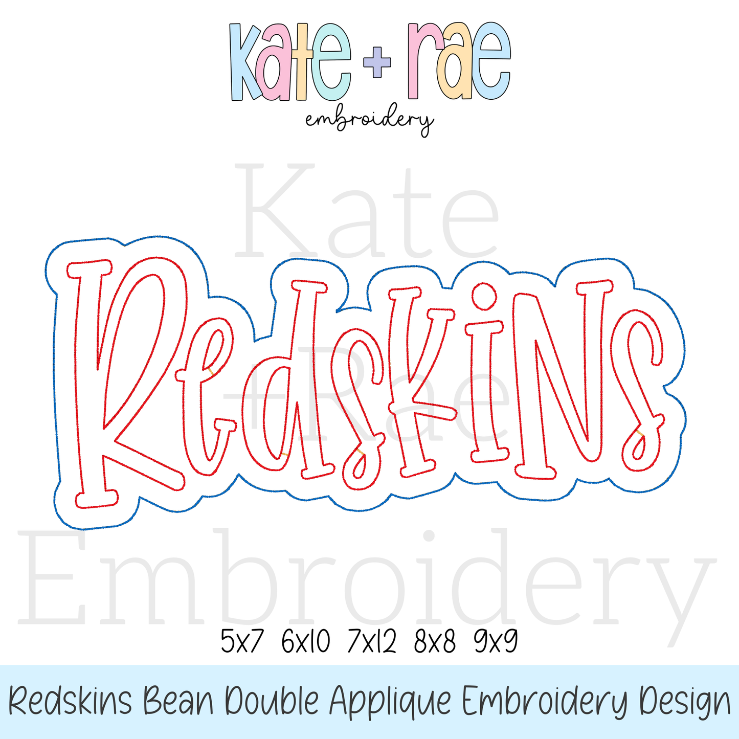 Redskins Double Applique Collection