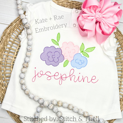 Hello Secret Stitch Embroidery Font