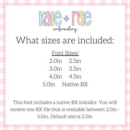Cupcake Satin Stitch Applique Font