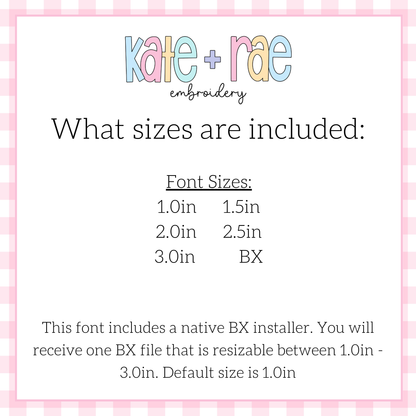 Merritt Fill Stitch Embroidery Font