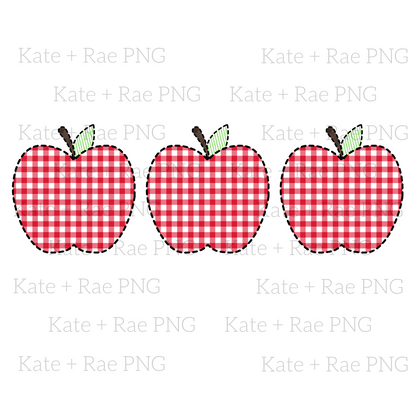 Boys Apple Trio Faux Applique