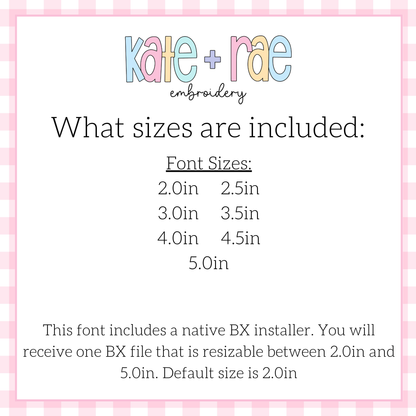 Playground Bean Stitch Applique Embroidery Font