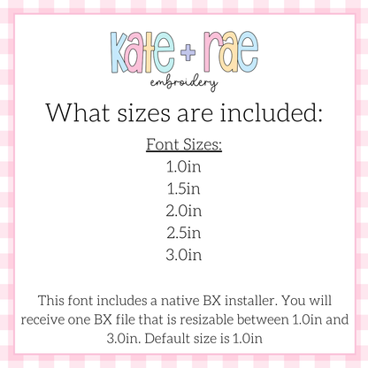 Delilah Two Toned Satin Stitch Embroidery Font