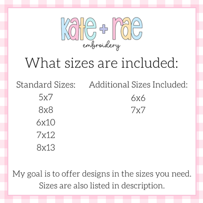 Scalloped Pennant Flag Satin Stitch Applique Embroidery Design