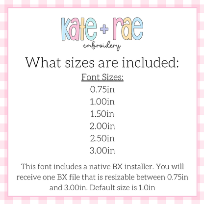 Hello Satin Stitch Embroidery Font