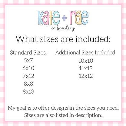 Curved Senior with Bow Satin Stitch Applique Embroidery Design