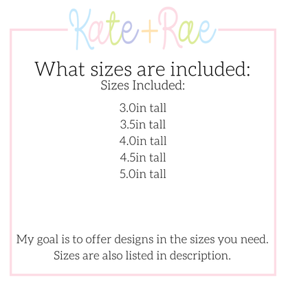 Emma Satin Stitch Long Tail with Bean Stitch Outline Monogram Bow Embroidery Design