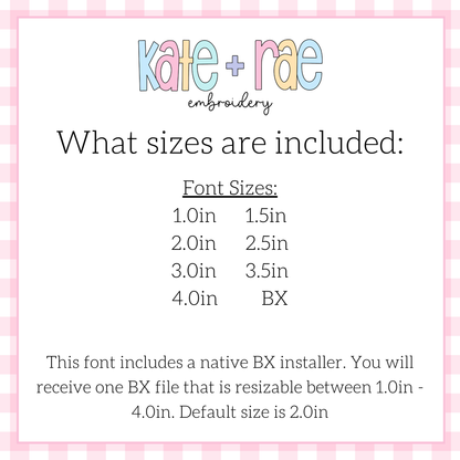 Summer Nights Satin Stitch Font