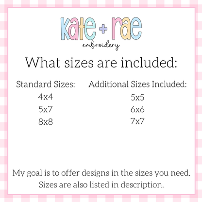 Floral Triple Flowy Bow Crest Embroidery Design