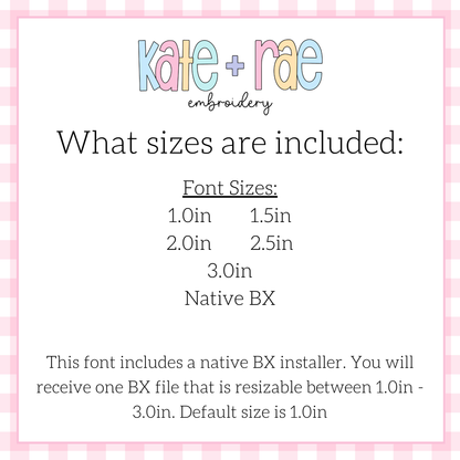 Charlie Thick Bean Stitch Embroidery Font