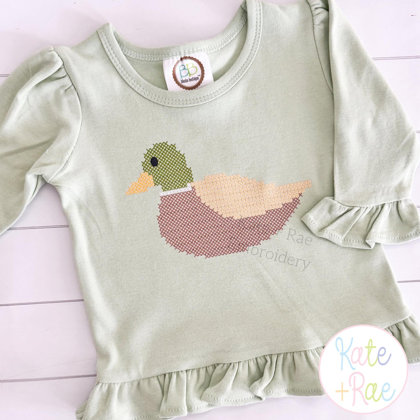 Mallard Duck Faux Cross Stitch PNG Design