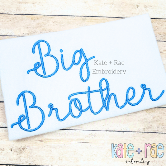 Preppy Big Brother Embroidery Design