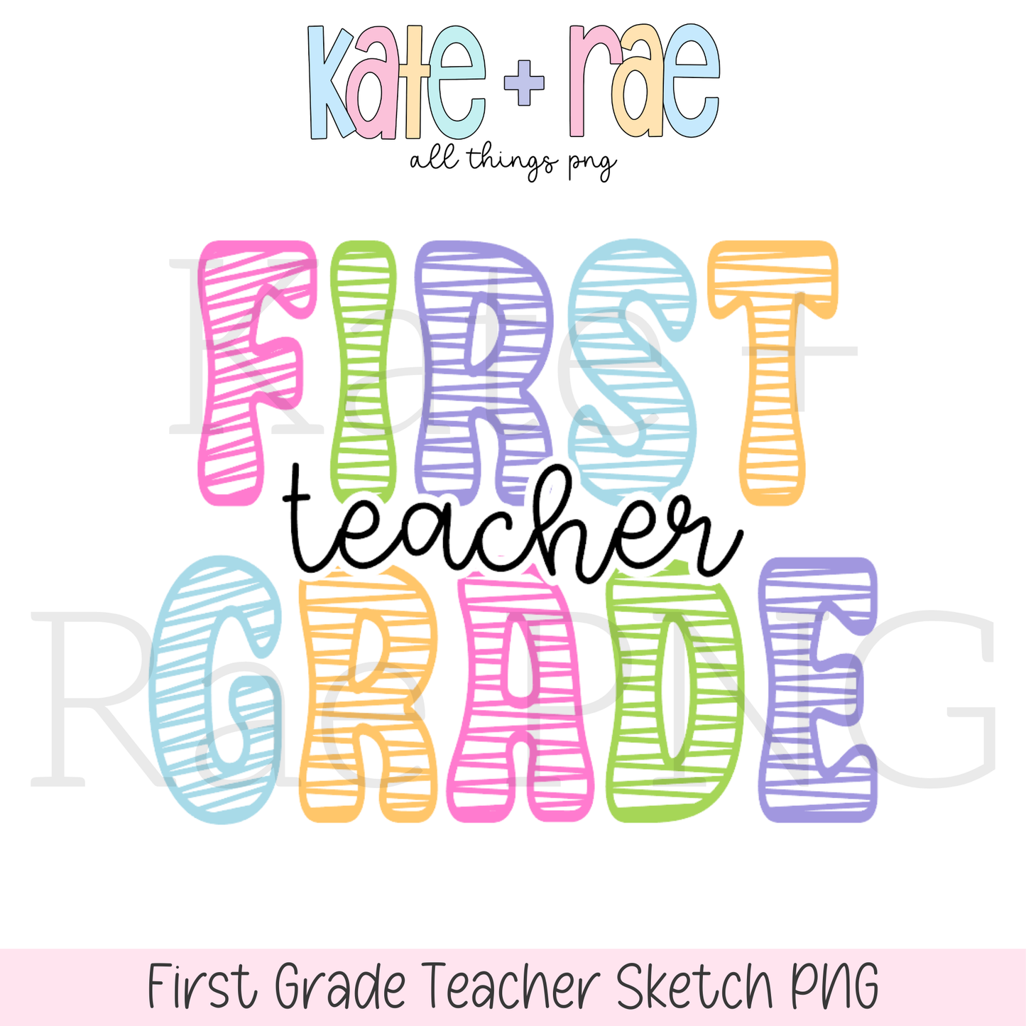 Teacher Sketch Style Grade PNG Bundle