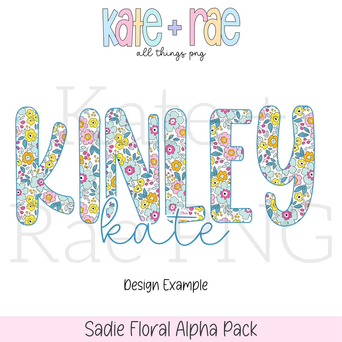 Sadie Floral Alpha Pack PNG
