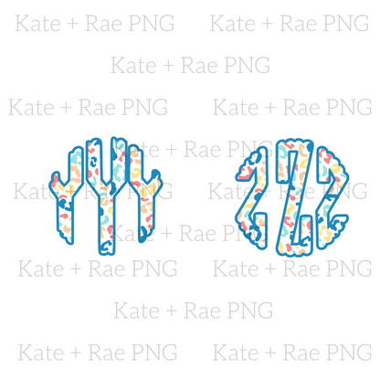 Summer Leopard Scalloped Monogram