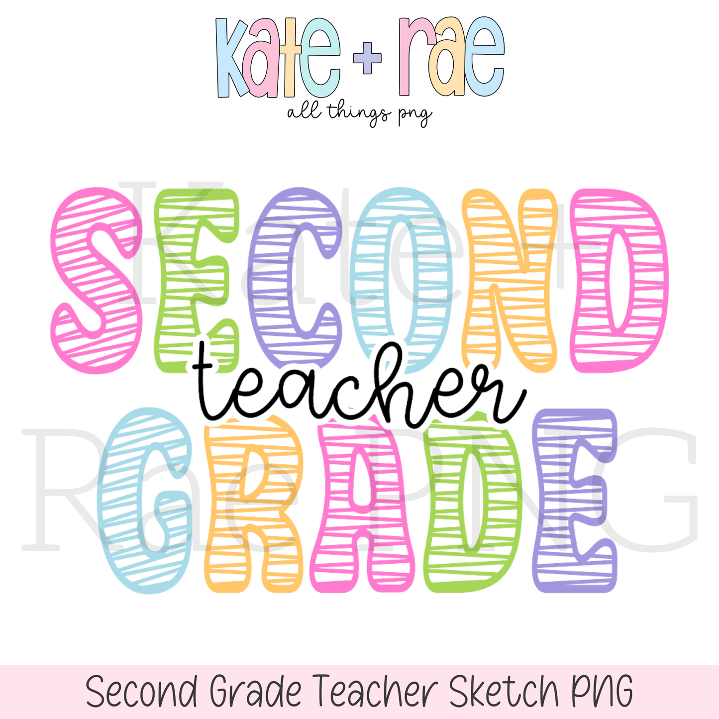 Teacher Sketch Style Grade PNG Bundle