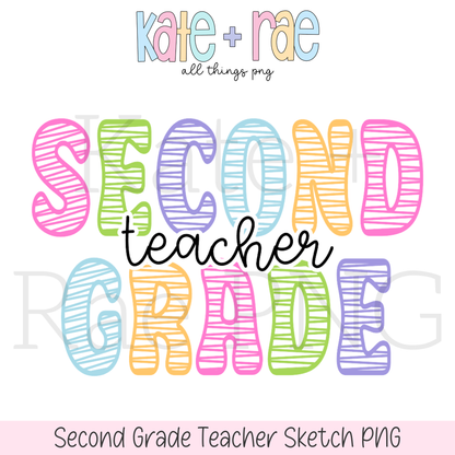 Teacher Sketch Style Grade PNG Bundle
