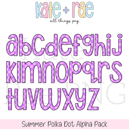 Summer Polka Dot Alpha Pack