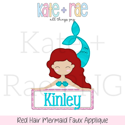 Mermaid Bundle with Name Plate PNG